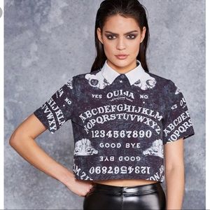 NWT Blackmilk Ouija Board Black Boss Shirt Sz SM